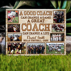 Personalized Sport Gift for Coach Photo Collage, Sports Coach Thank You Gift, Photo Collage Canvas