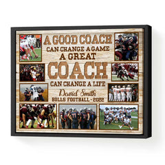 Personalized Sport Gift for Coach Photo Collage, Sports Coach Thank You Gift, Photo Collage Canvas