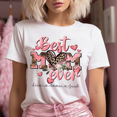 Best Grandma/Mama Ever Pink Leopard Personalized T-shirt/ Sweatshirt & Hoodie